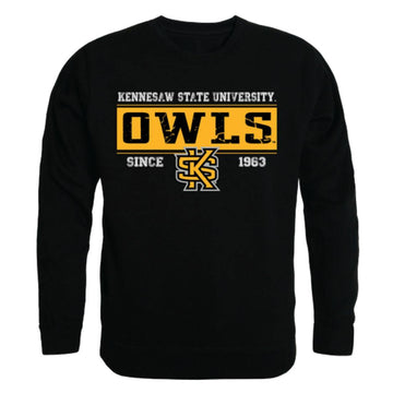 KSU Kennesaw State University Owls Established Crewneck Pullover Sweatshirt Sweater Black