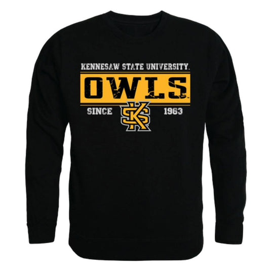 KSU Kennesaw State University Owls Established Crewneck Pullover Sweatshirt Sweater Black