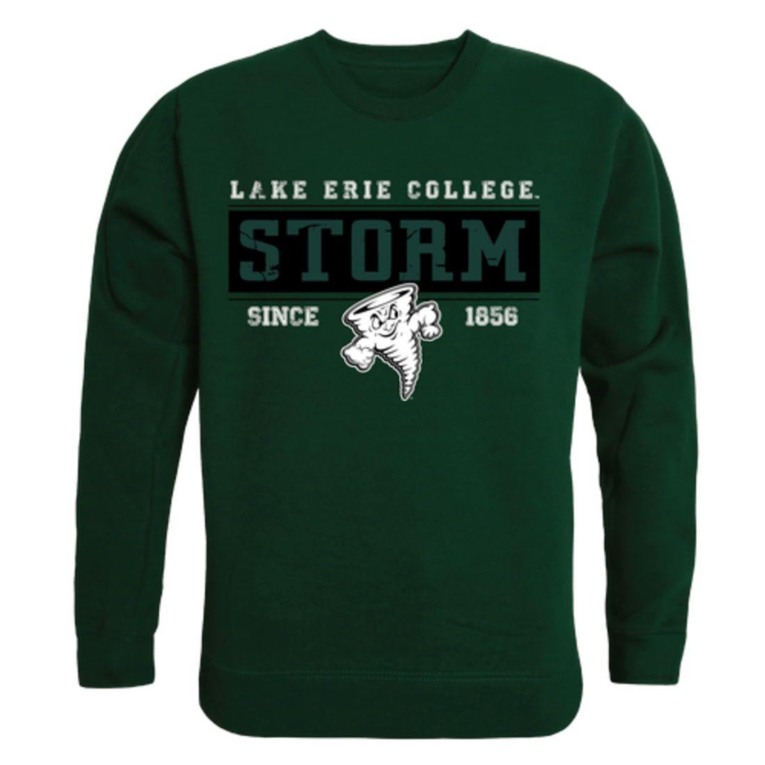 Lake Erie College Storm Established Crewneck Pullover Sweatshirt Sweater Forest