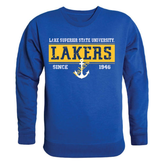 LSSU Lake Superior State University Lakers Established Crewneck Pullover Sweatshirt Sweater Royal