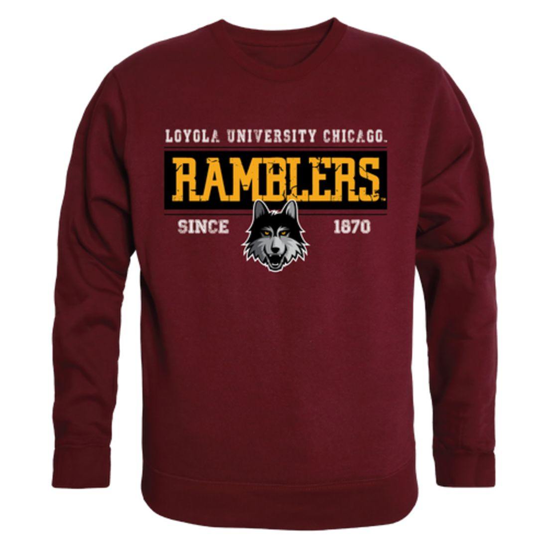 LUC Loyola University Chicago Ramblers Established Crewneck Pullover Sweatshirt Sweater Maroon