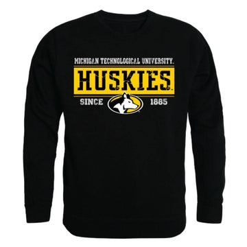 Michigan Technological University Huskies Established Crewneck Pullover Sweatshirt Sweater Black