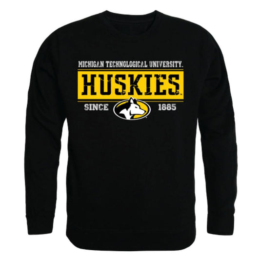Michigan Technological University Huskies Established Crewneck Pullover Sweatshirt Sweater Black