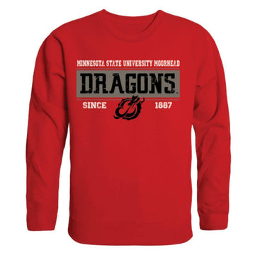 MSUM Minnesota State University Moorhead Dragons Established Crewneck Pullover Sweatshirt Sweater Red