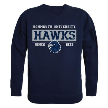 Monmouth University Hawks Established Crewneck Pullover Sweatshirt Sweater Navy