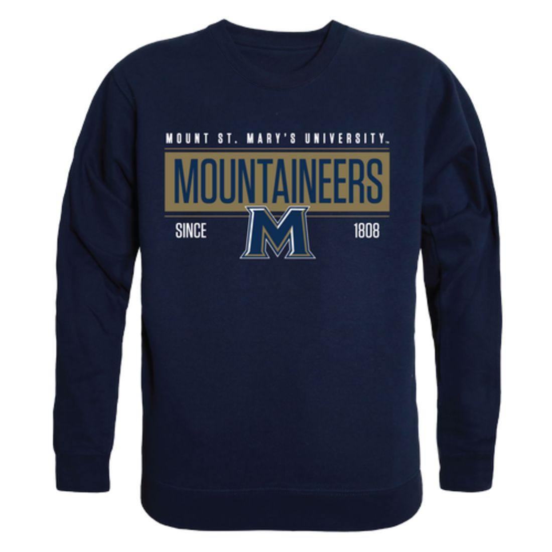 Mount St Marys University Mountaineers Established Crewneck Pullover Sweatshirt Sweater Navy