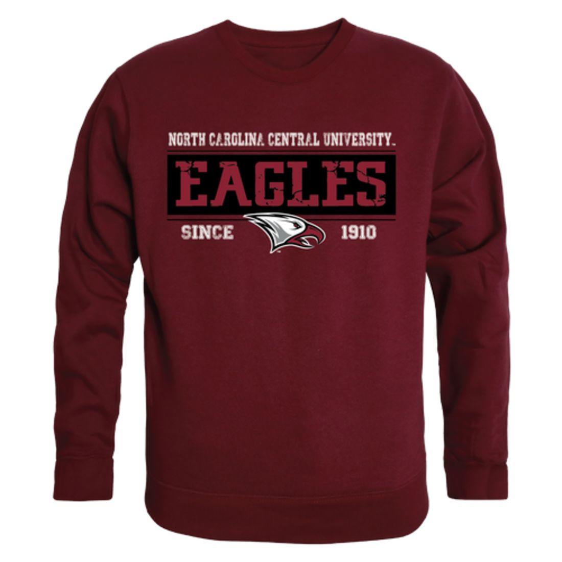 NCCU North Carolina Central University Eagles Established Crewneck Pullover Sweatshirt Sweater Maroon
