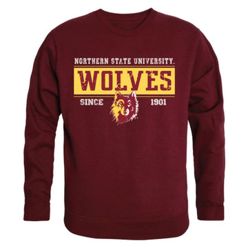NSU Northern State University Wolves Established Crewneck Pullover Sweatshirt Sweater Maroon