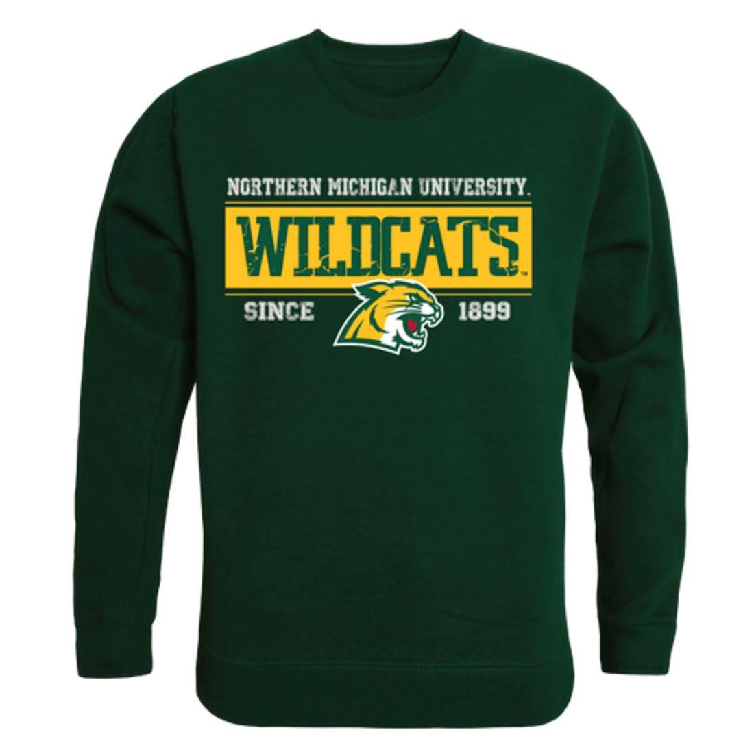 NMU Northern Michigan University Wildcats Established Crewneck Pullover Sweatshirt Sweater Forest