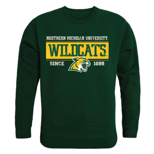 NMU Northern Michigan University Wildcats Established Crewneck Pullover Sweatshirt Sweater Forest