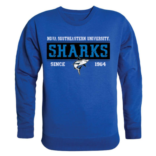 NSU Nova Southeastern University Sharks Established Crewneck Pullover Sweatshirt Sweater Royal