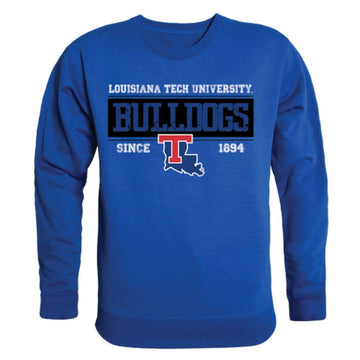 Louisiana Tech University Bulldogs Established Crewneck Pullover Sweatshirt Sweater Royal