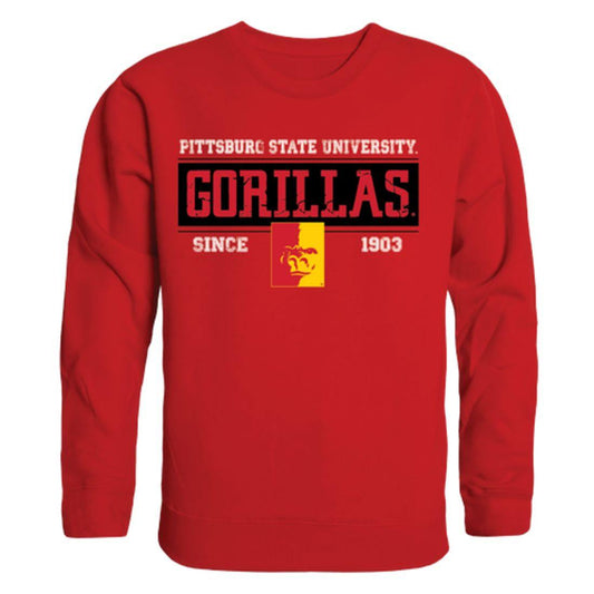 Pittsburg State University Gorillas Established Crewneck Pullover Sweatshirt Sweater Red