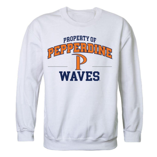Pepperdine University Waves Property Crewneck Pullover Sweatshirt Sweater White