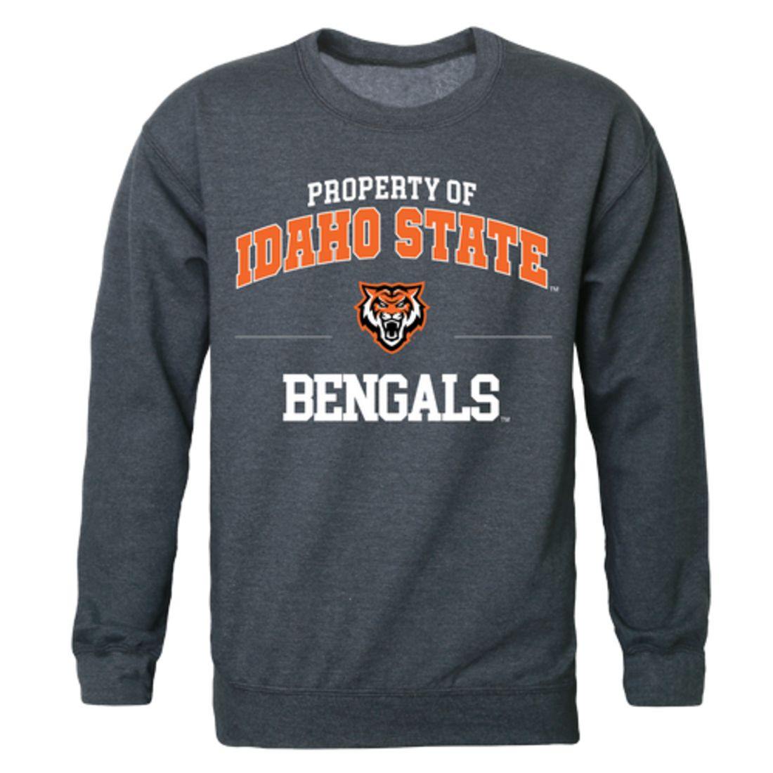 ISU Idaho State University Bengals Property Crewneck Pullover Sweatshirt Sweater Heather Charcoal