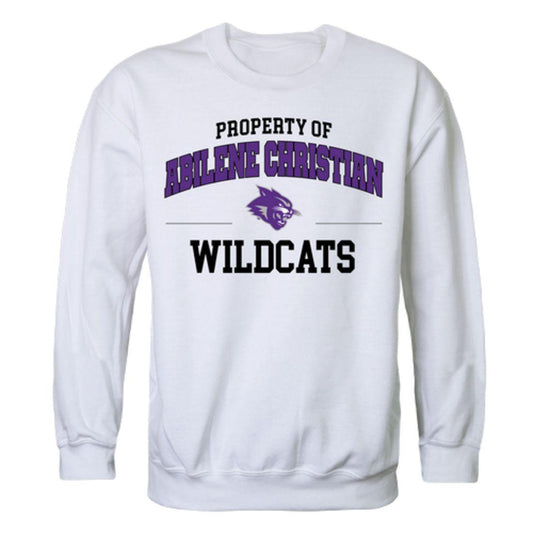 ACU Abilene Christian University Wildcats Property Crewneck Pullover Sweatshirt Sweater White