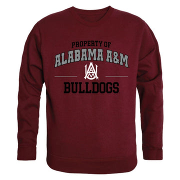 AAMU Alabama A&M University Bulldogs Property Crewneck Pullover Sweatshirt Sweater Maroon