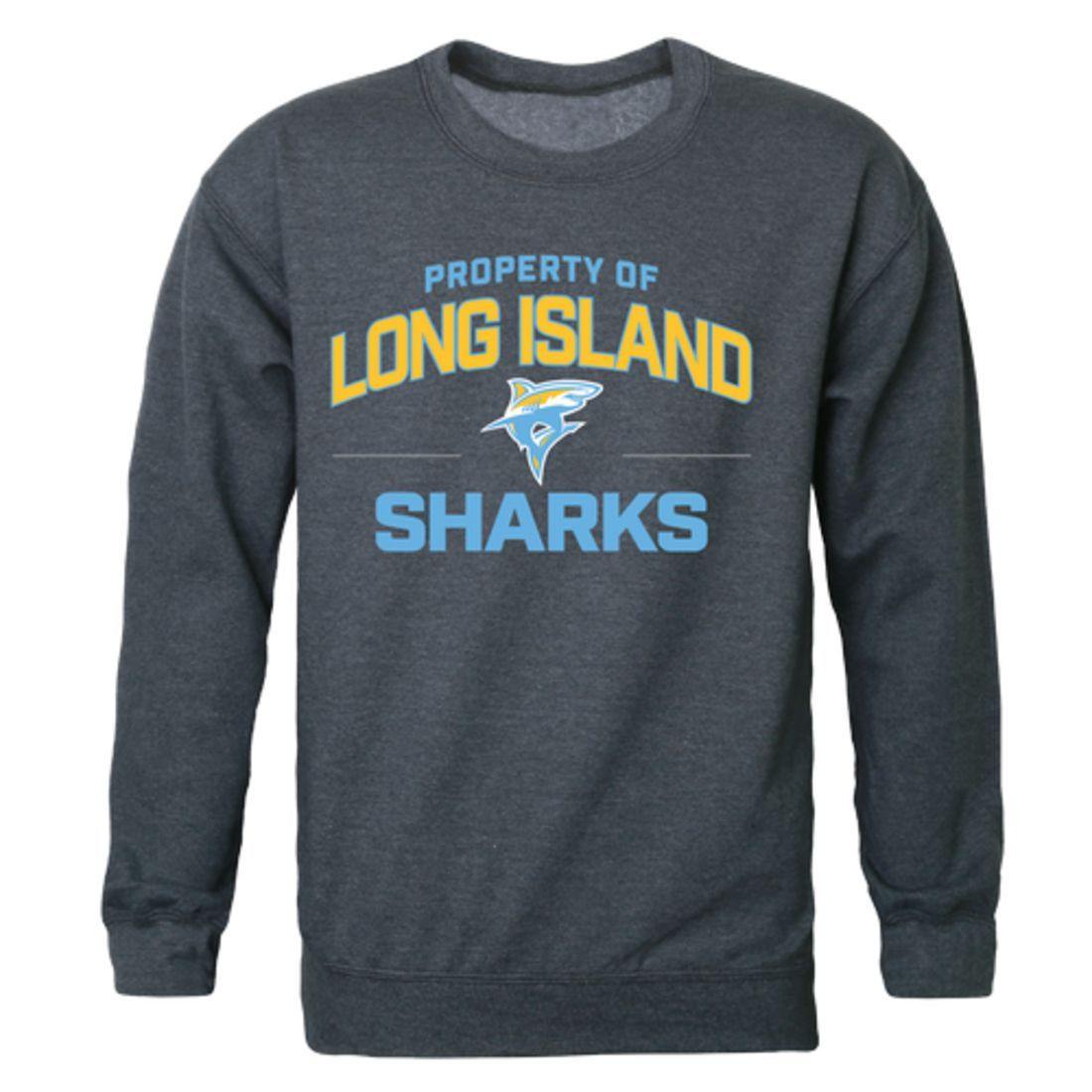 LIU Long Island University Post Pioneers Property Crewneck Pullover Sweatshirt Sweater Heather Charcoal