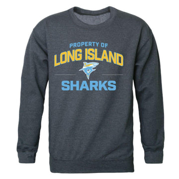 LIU Long Island University Post Pioneers Property Crewneck Pullover Sweatshirt Sweater Heather Charcoal