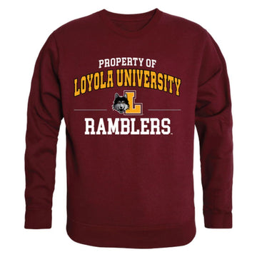 LUC Loyola University Chicago Ramblers Property Crewneck Pullover Sweatshirt Sweater Maroon