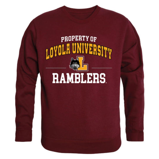 LUC Loyola University Chicago Ramblers Property Crewneck Pullover Sweatshirt Sweater Maroon