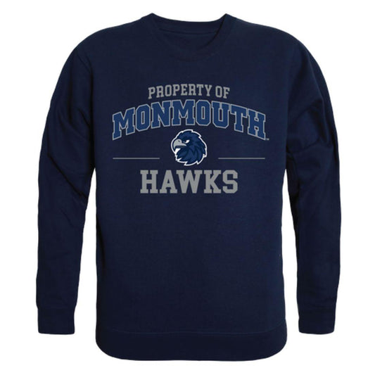Monmouth University Hawks Property Crewneck Pullover Sweatshirt Sweater Navy