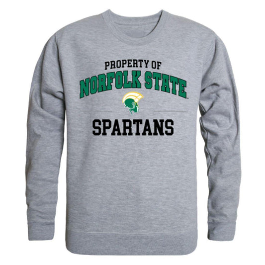 NSU Norfolk State University Spartans Property Crewneck Pullover Sweatshirt Sweater Heather Grey