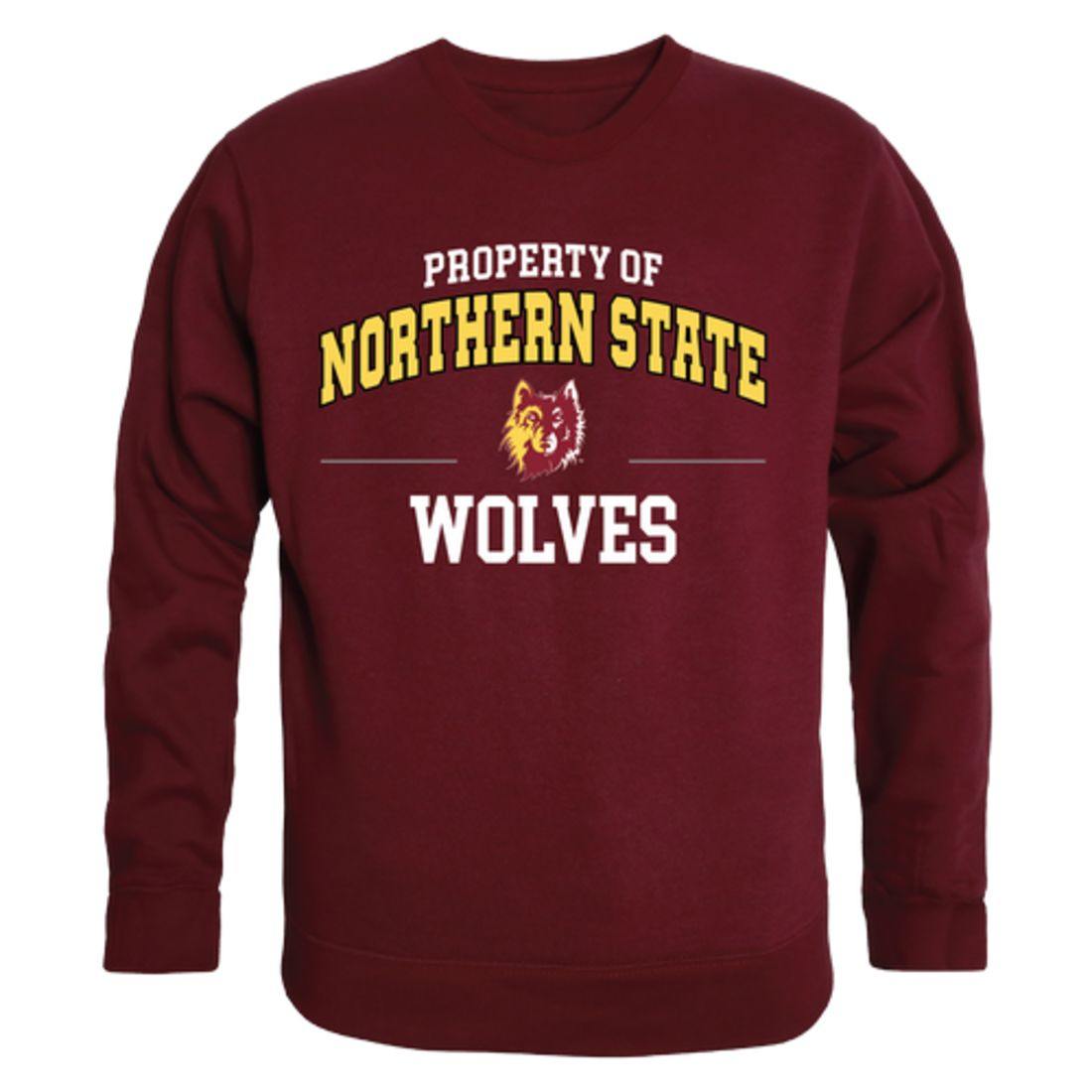 NSU Northern State University Wolves Property Crewneck Pullover Sweatshirt Sweater Maroon