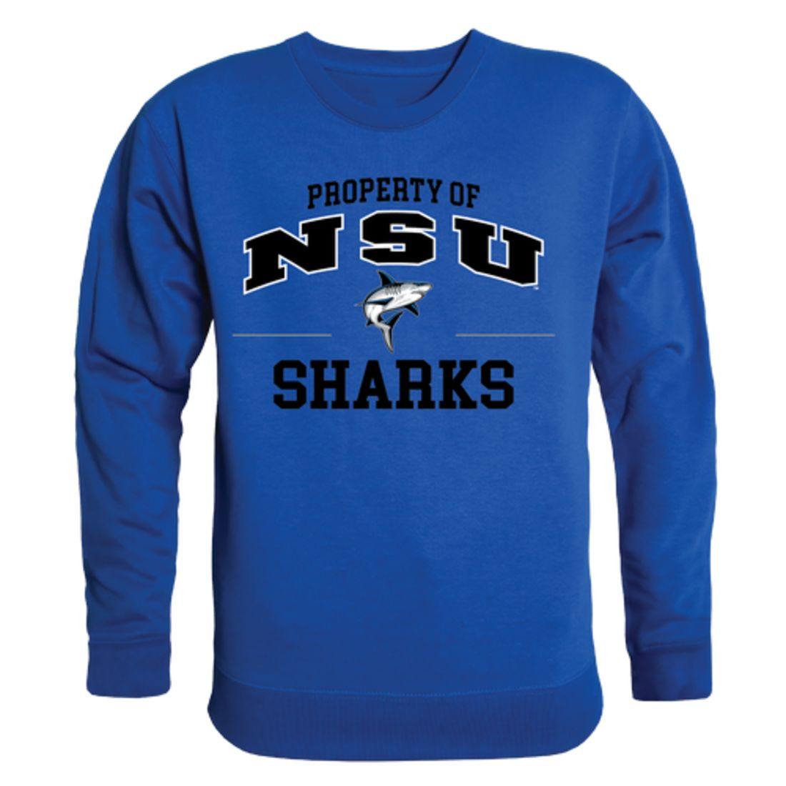 NSU Nova Southeastern University Sharks Property Crewneck Pullover Sweatshirt Sweater Royal