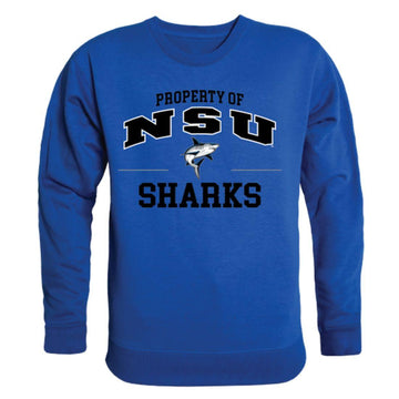 NSU Nova Southeastern University Sharks Property Crewneck Pullover Sweatshirt Sweater Royal