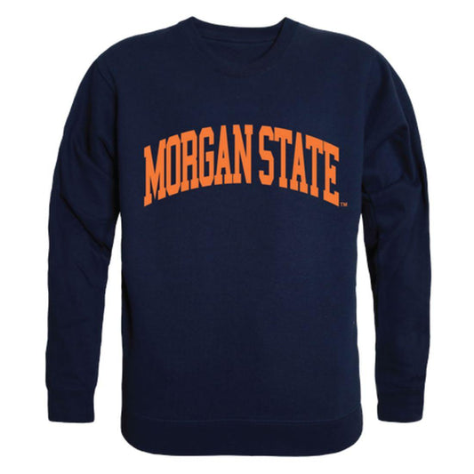 Morgan State University Bears Arch Crewneck Pullover Sweatshirt Sweater Navy