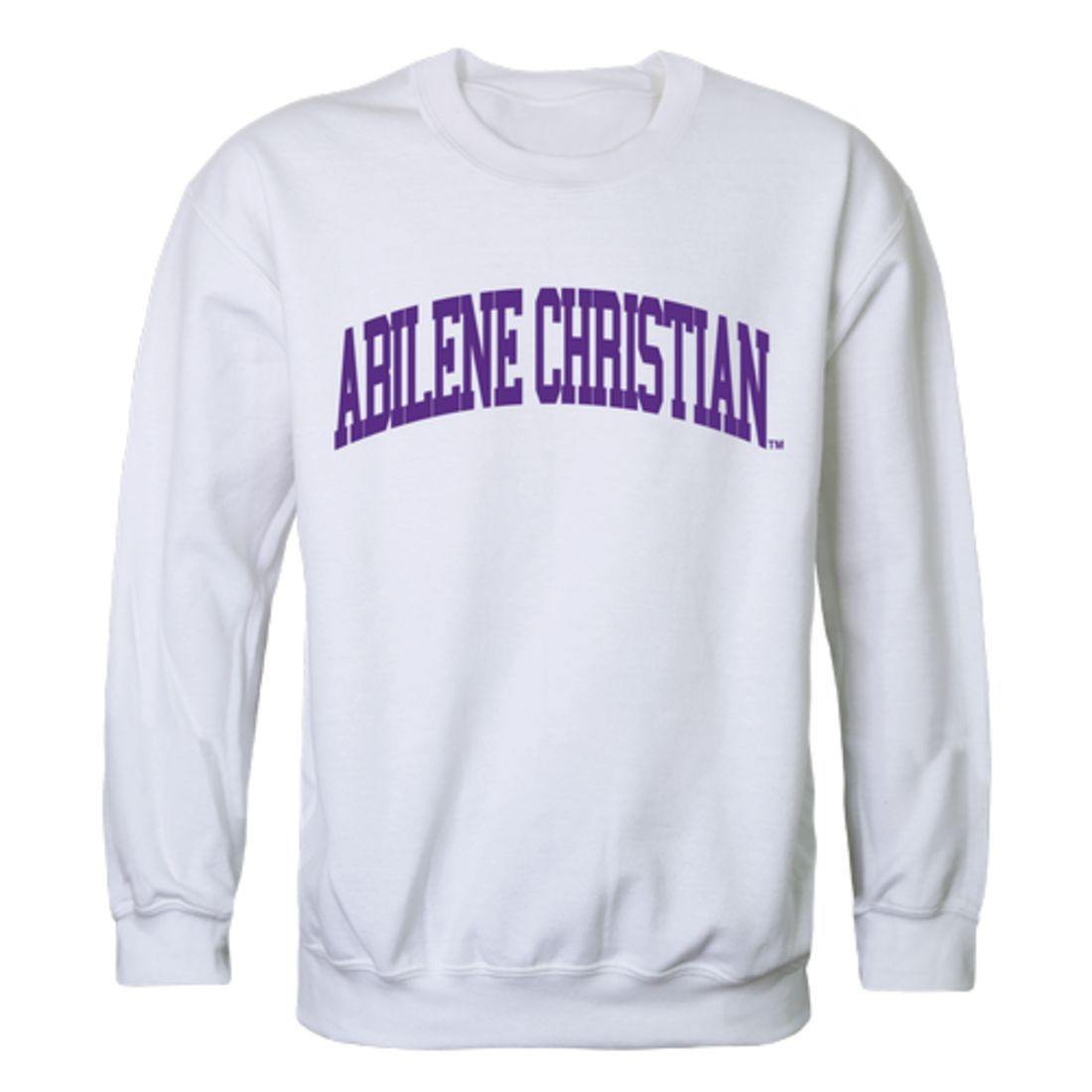 ACU Abilene Christian University Wildcats Arch Crewneck Pullover Sweatshirt Sweater White
