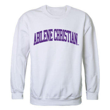 ACU Abilene Christian University Wildcats Arch Crewneck Pullover Sweatshirt Sweater White