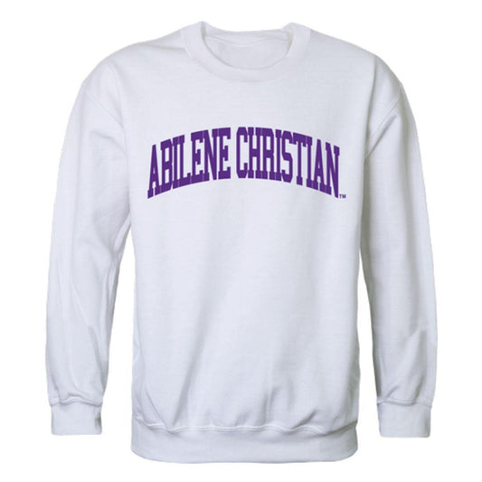 ACU Abilene Christian University Wildcats Arch Crewneck Pullover Sweatshirt Sweater White