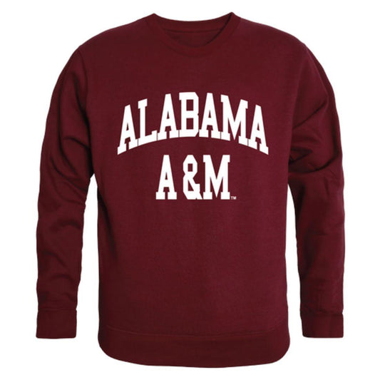 AAMU Alabama A&M University Bulldogs Arch Crewneck Pullover Sweatshirt Sweater Maroon
