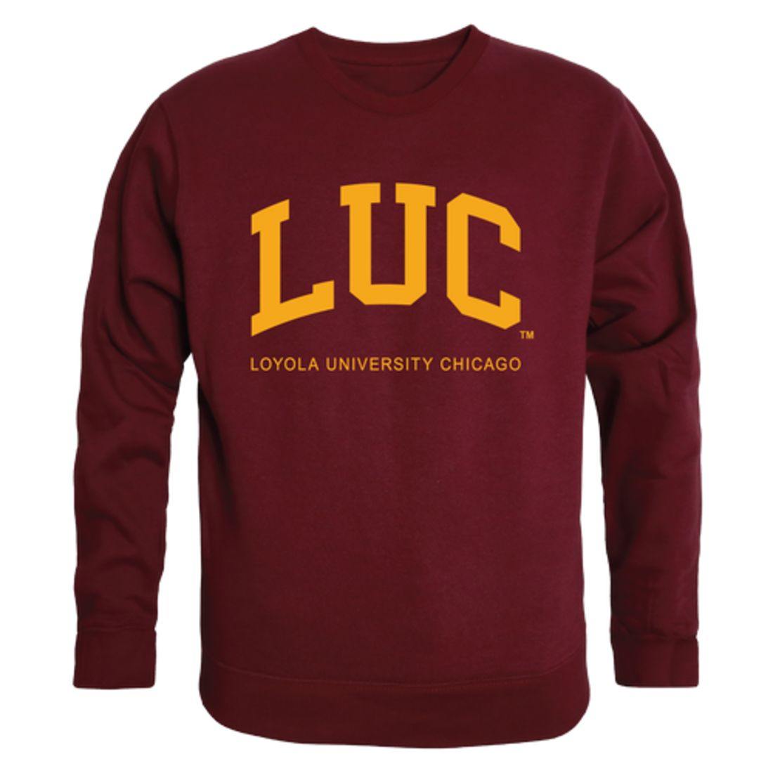 LUC Loyola University Chicago Ramblers Arch Crewneck Pullover Sweatshirt Sweater Maroon