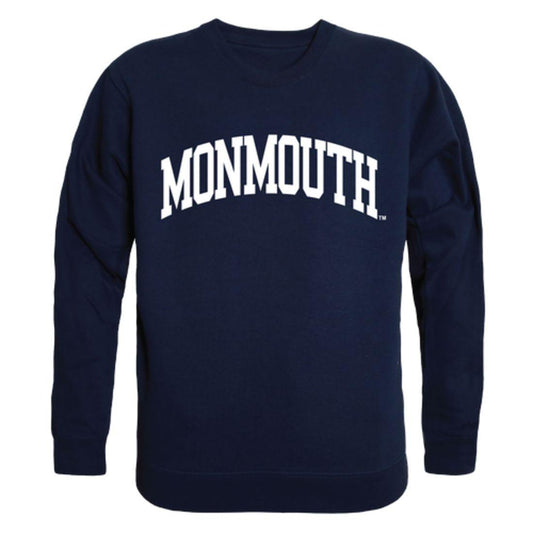 Monmouth University Hawks Arch Crewneck Pullover Sweatshirt Sweater Navy