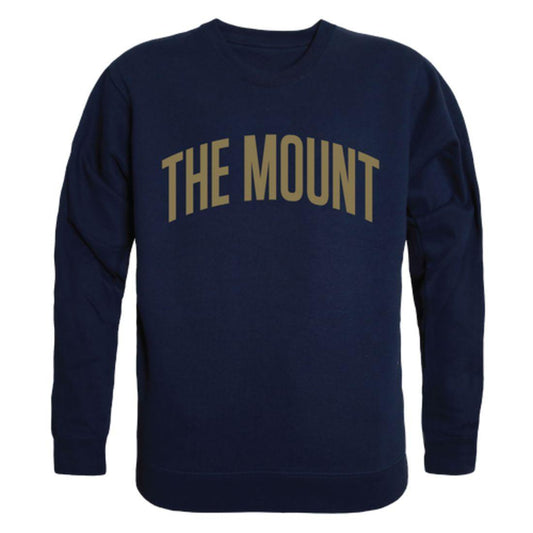 Mount St Marys University Mountaineers Arch Crewneck Pullover Sweatshirt Sweater Navy