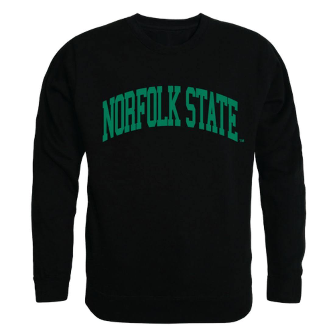 NSU Norfolk State University Spartans Arch Crewneck Pullover Sweatshirt Sweater Black