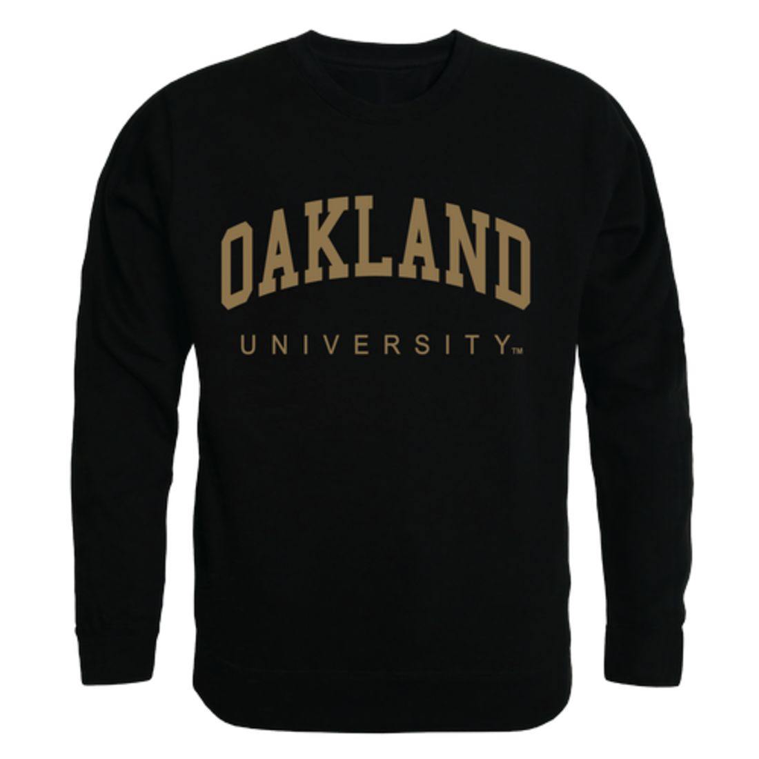 Oakland University Golden Grizzlies Arch Crewneck Pullover Sweatshirt Sweater Black