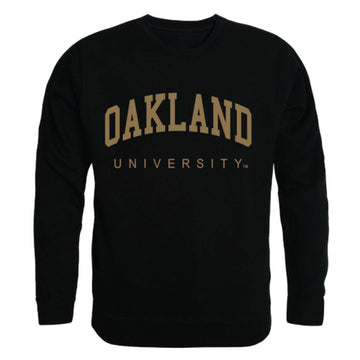 Oakland University Golden Grizzlies Arch Crewneck Pullover Sweatshirt Sweater Black