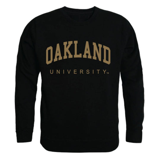 Oakland University Golden Grizzlies Arch Crewneck Pullover Sweatshirt Sweater Black
