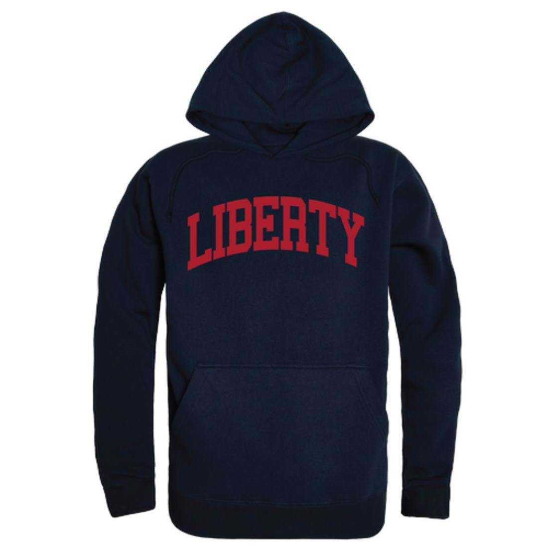 Liberty University Flames College Hoodie Sweatshirt Navy