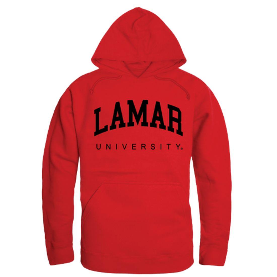 Lamar University College Hoodie Sweatshirt Red