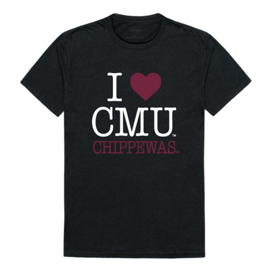 I Love CMU Central Michigan University Chippewas T-Shirt