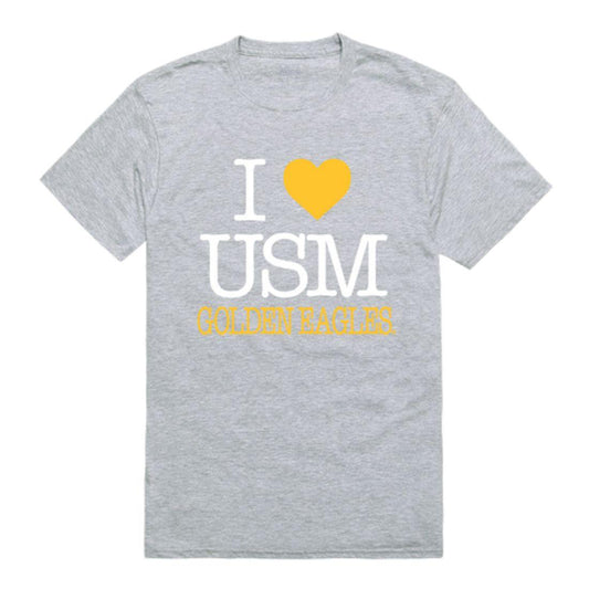I Love USM University of Southern Mississippi Golden Eagles T-Shirt