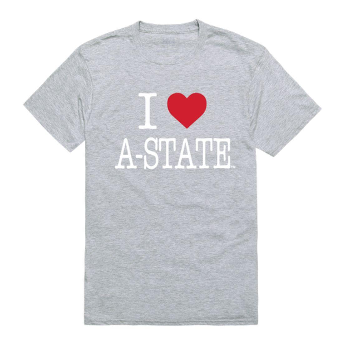 I Love Arkansas State University A-State Wolves T-Shirt