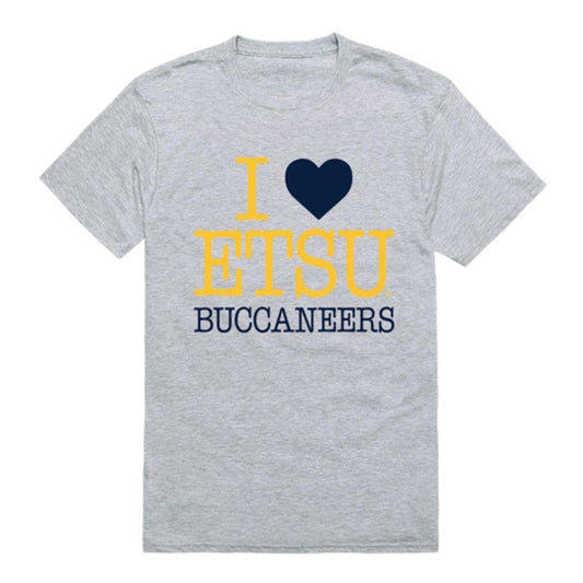 I Love ETSU East Tennessee State University Buccaneers T-Shirt