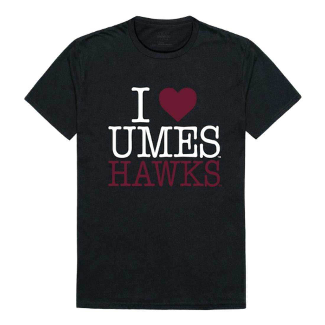 I Love UMES University of Maryland Eastern Shore Hawks T-Shirt