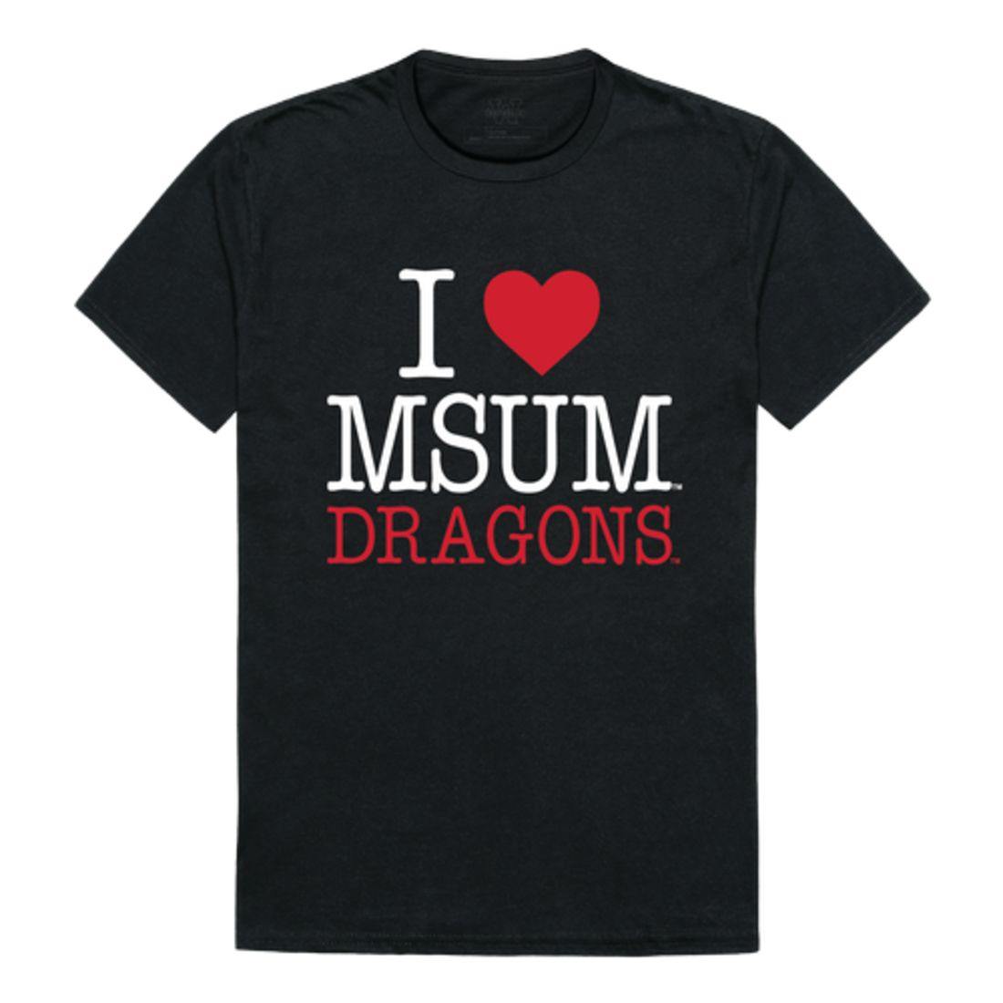 I Love MSUM Minnesota State University Moorhead Dragons T-Shirt